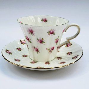 Royal Albert Bone China Tea Cup and Aynsley Saucer Rose Pattern
